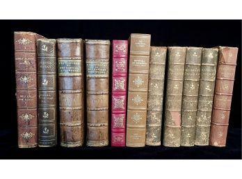 An Assortment Of Mostly Antique Books With Misc. Titles (see Photos For Dates And Titles)