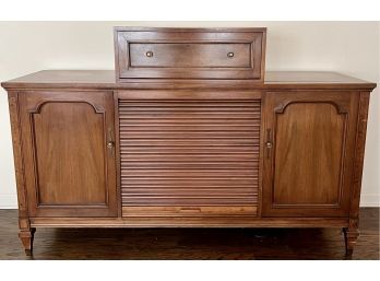 Record-stereo Cabinet In French Provincial By Fisher W Ampex Portable Home Music System & Pioneer Receiver