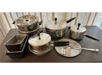 Wear-ever Inner-clad Aluminum Clad Vintage Pots And Pans With Loaf Pans