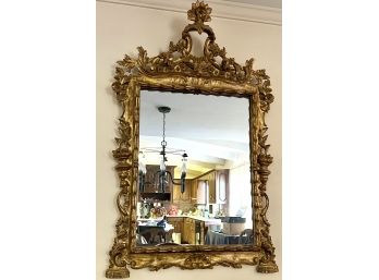 Vintage Carved Gold Leaf Mirror From Italy