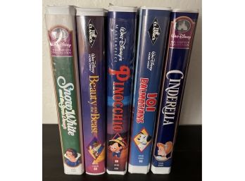 VHS Disney Movies Incl. Snow White Pinocchio, Cinderella And More