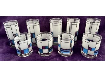9 Fabulous Vintage Blue And Purple, Abstract Glasses