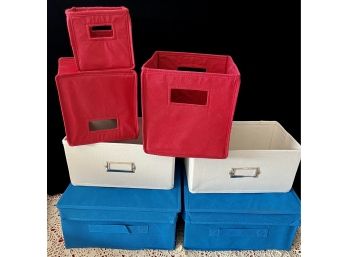 Red, White & Blue Collapsible Storage Containers