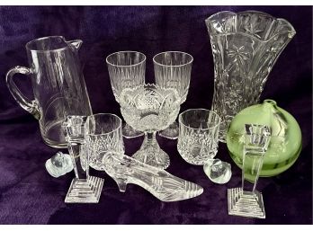 An Assortment Of Vintage Cut Glass