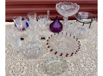 Lot Of Cutglass & More Glass, Incl. Mikasa & Hershey Kiss
