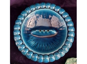 An Amazing Blue Vintage Ash Tray Signed Anthony (see Photos)