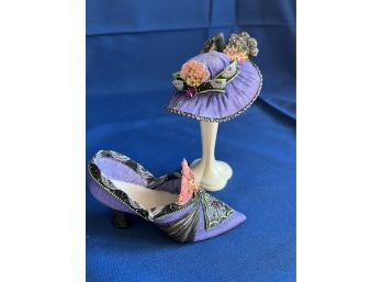 Willow Hall Age Of Elegance Collection Purple Passion Shoe & Hat