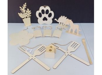 Craft Items Inc.  Wooden Sleighs, Paw Print And More (NEW)