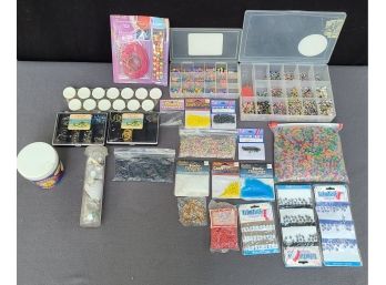 A Very Large Collection Of Jewelry Making Items Inc. Beads, Wire And More