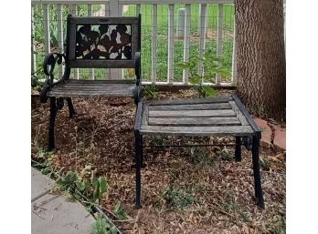 Regalia Wrought Iron Chair And Side Table