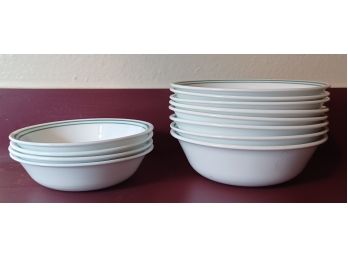 Vintage White Corelle Bowls In Various Sizes