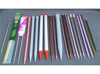 A Decent Amount Of Knitting Needles Some New, Some Are Used