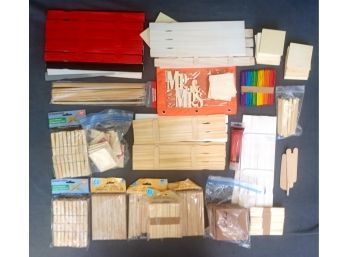 Crafting Supplies Inc. Wooden Clothespins, Popsicle Sticks And More