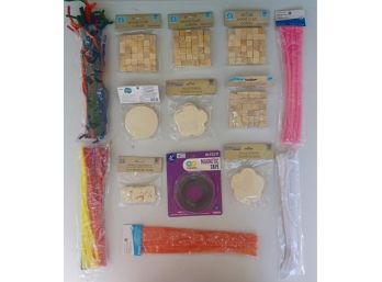 Craft Items Inc. Pipe Cleaners, Wood Craft Cubes And Circles And More