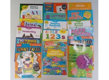 Childrens Activity Books Inc. School Zone, Sticker Books And More
