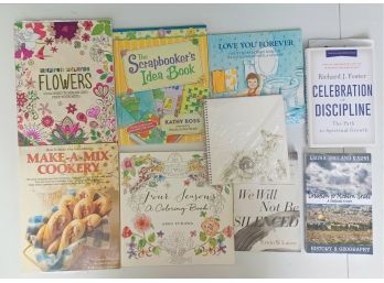 Lot Of Misc. Books Inc. Adult Coloring, Celebration Of Discipline And More
