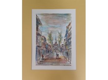 1969 ST. Louis Cathedral, New Orleans Print With No Frame
