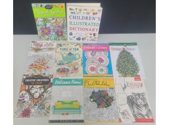 An Assortment Of Adult Coloring Books And More