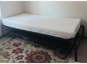 Twin Trundle Bed With 2 Mattresses (see Photos For The Other Mattress)