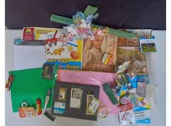 A Large Lot Of Crafting Paper, Foam Sheets And More