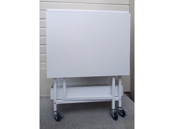 White Two Drawer Stand On Casters