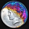 1922  Peace Silver Dollar UNCIRC  With RAINBOW Toning Superb Coin! (25rfd)