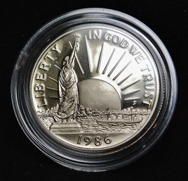1986-S Commemorative PROOF Statue Of Liberty Centennial Half Dollar In Capsule (xve29)