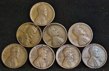 7  Lincoln Wheat Cents 1918-D   (dgb7)