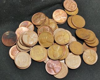 Roll Of  50  1940's - 1950's  Lincoln Wheat Cents Lots Of D Mints SUPER LOT!!  (86dm)