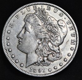 1891-O Morgan Silver Dollar  XF / VF  Plus  Some Scuffs (3cwq5)