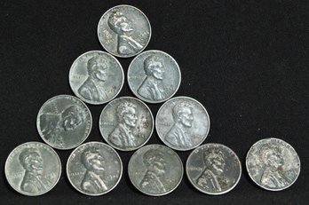 11  1943 Lincoln Steel Cents  (2chp7)