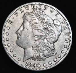 1896-O Morgan Silver Dollar KEY DATE!  VF (8mbc45)