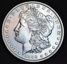 1888 Morgan Silver Dollar BU  SUPER  NICE! Full Chest Feathering (1apc4)