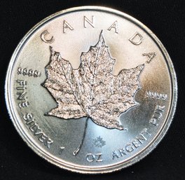 2020  Canada Silver Maple $5 Dollar.9999 1 Oz  BU SUPER Nice!   (sbz72)