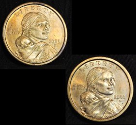 2    2000-D    2001-D  Sacagawea Dollars UNCIRC (MLnpc5)