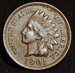 1901 Indian Head Cent  XF   Full Liberty & Diamonds! NICE!  (jjp33)