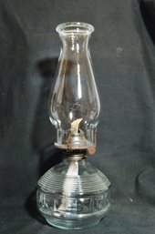 Vintage Glass Oil Lamp Signed KAADAN LTD On Bottom