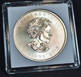 2015 Canada Silver Maple $5 Dollar.9999 1 Oz  BU SUPER Nice! In Holder  (ge75)