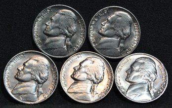 5   1960 Jefferson Nickels BU (8rnn3)