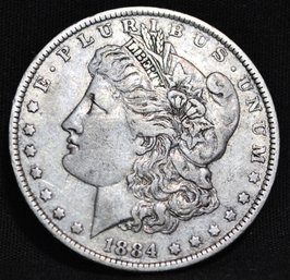 1884-O  Morgan Silver Dollar  VF  PLUS   (27swa3)