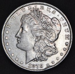 1878  Morgan Silver Dollar UNCIRCULATED   KEY DATE Rim Dings (3cpo5)