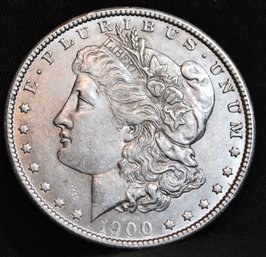 1900  Morgan Silver Dollar XF  SUPER  NICE!Chest Feathering  (spf23)
