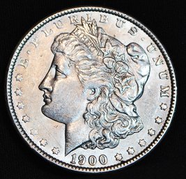 1900  Morgan Silver Dollar BU / AU Uncirc Good Date! Super!  (27swa3)