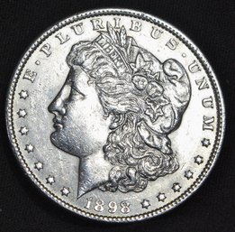 1898 Morgan Silver Dollar GOOD DATE!  Uncirc Full Chest Feathering SUPER COIN!    (5cdb9)