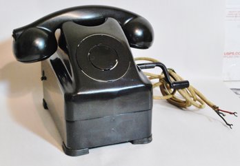 Vintage KELLOGG 1000 Bakelite RED BAR Art Deco Telephone Hand Crank Masterphone