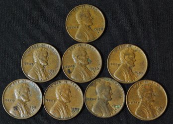 Lot Of 8 1950's Lincoln Wheat Cents All 'D' Mints (5mdc3)