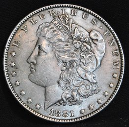 1881 Morgan Silver Dollar UNCIRC Full Chest Feathering (9aca3)