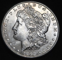 1898-O Morgan Silver Dollar BU Good Date! WOW!! (8rnn3)