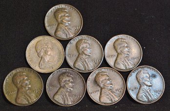 7 Lincoln Wheat Cents 1941 To 1953 D/S/P  & 1969 Canada Cent   (ML27cop)