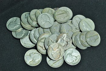 38  1940's Jefferson Nickels Circulated By Nice! (pha22)